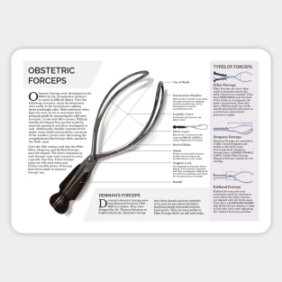 Informational Obstetric Forceps Poster Sticker